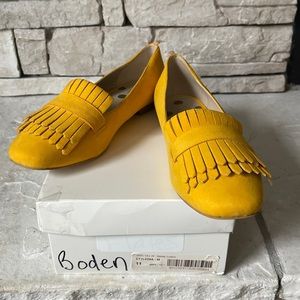 New. Never worn Boden yellow Melody loafer size 39